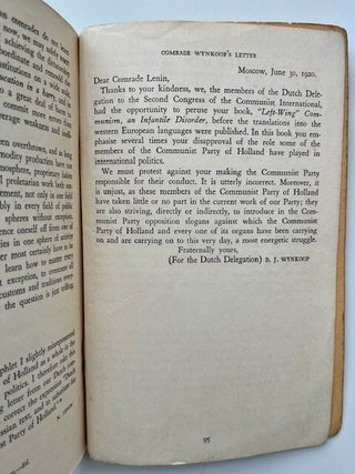 "Left-Wing" Communism, an Infantile Disorder: A Popular Essay in Marxian Strategy and... (7/8)