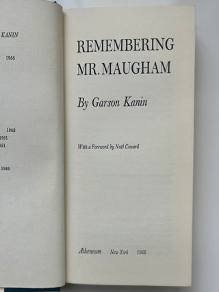 Remembering Mr. Maugham (4/11)