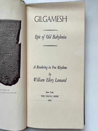 Gilgamesh, Epic of Old Babylonia: A Rendering in Free Rhythms (2/5)