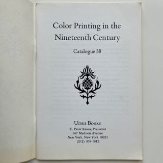 Color Printing in the Nineteenth Century, Catalogue 58 (2/11)