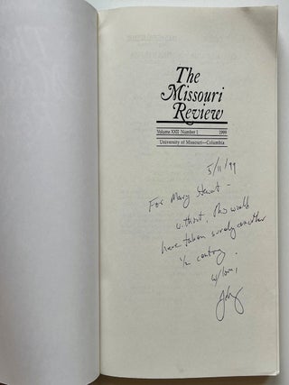 The Missouri Review Vol. 22, No. 1 (Spring 1999 (2/17)