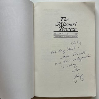 The Missouri Review Vol. 22, No. 1 (Spring 1999 (2/17)