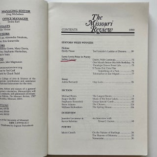 The Missouri Review Vol. 22, No. 1 (Spring 1999 (3/17)