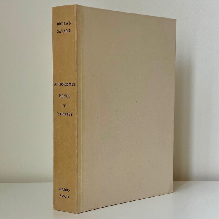 Item #1173 Aphorismes, menus & variétés. Jean Anthelme Brillat-Savarin.