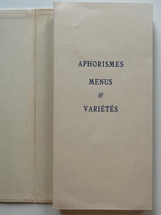Aphorismes, menus & variétés (3/22)