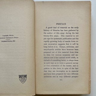 Biblical Libraries: A Sketch of Library History from 3400 B.C. to A.D. 150 (5/19)
