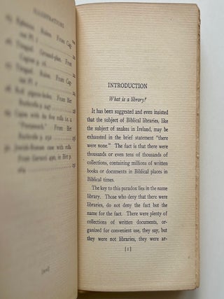 Biblical Libraries: A Sketch of Library History from 3400 B.C. to A.D. 150 (9/19)