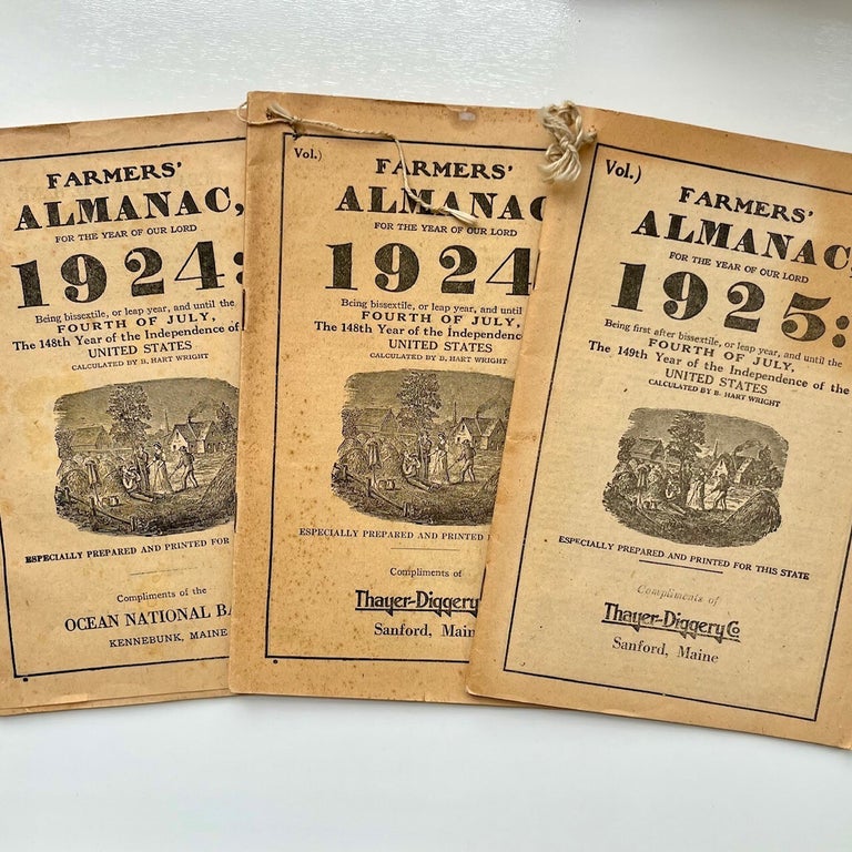 Item #1177 Three Farmers' Almanacs from Maine